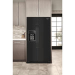 Whirlpool Black Counter-Depth Side-by-Side Refrigerator (20.85 Cu. Ft.) - WRSC5536RB
