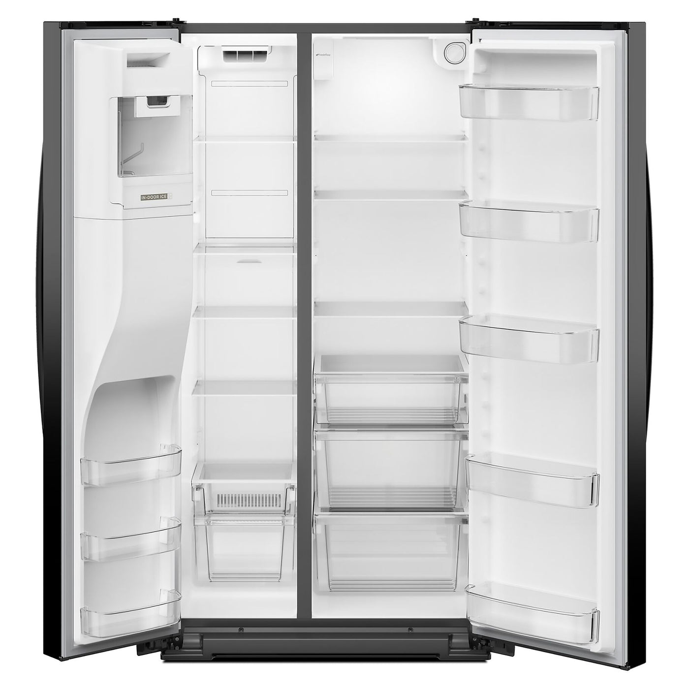 Whirlpool Black Counter-Depth Side-by-Side Refrigerator (20.85 Cu. Ft.) - WRSC5536RB