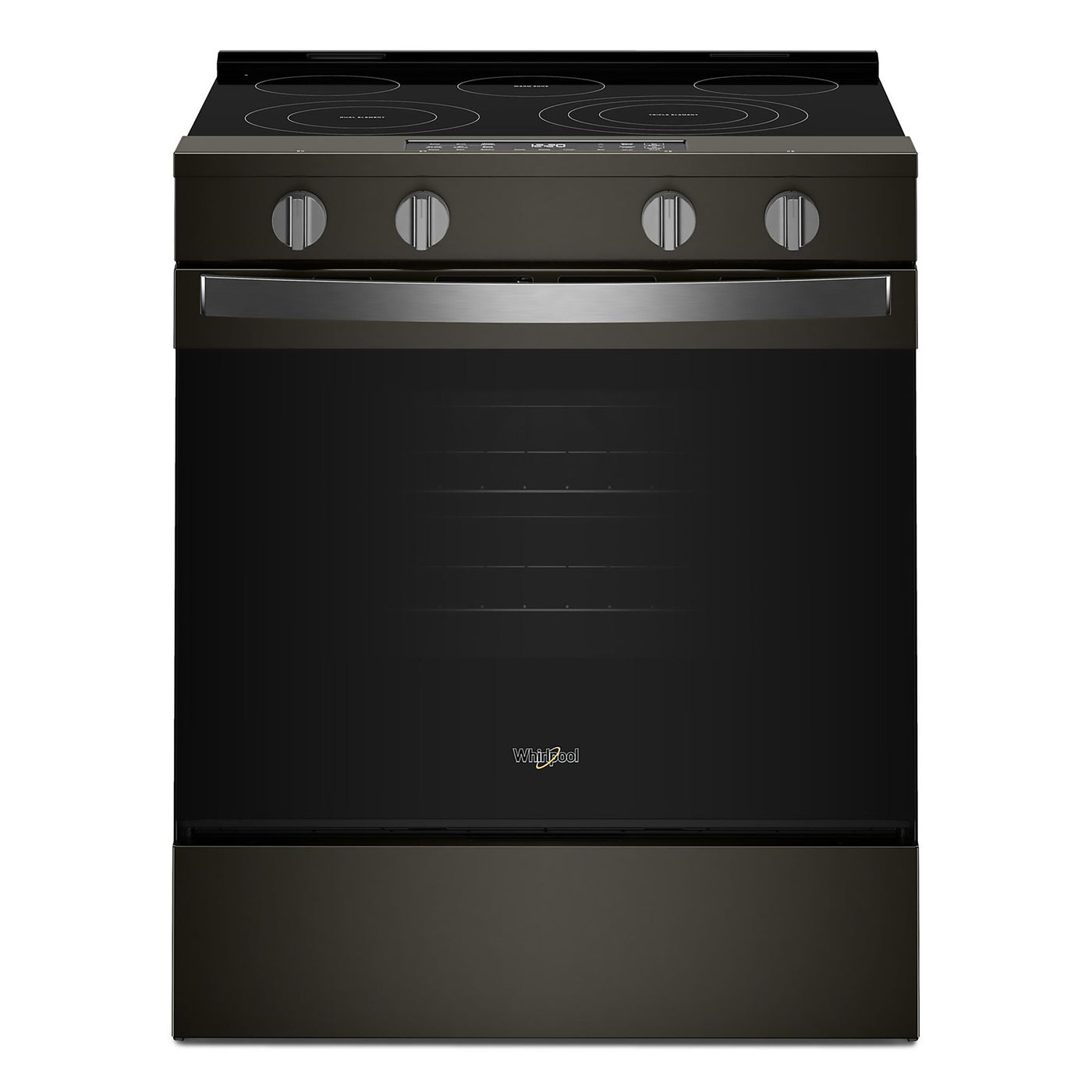 Whirlpool Black-on-Stainless Slide-In Electric Convection Range (5.3 cu.ft.) - YWSES5030SV