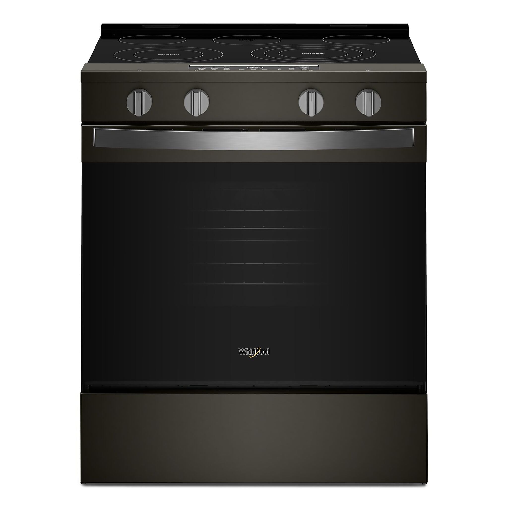 Whirlpool Black-on-Stainless Slide-In Electric Convection Range (5.3 cu.ft.) - YWSES5030SV
