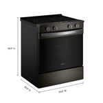 Whirlpool Black-on-Stainless Slide-In Electric Convection Range (5.3 cu.ft.) - YWSES5030SV