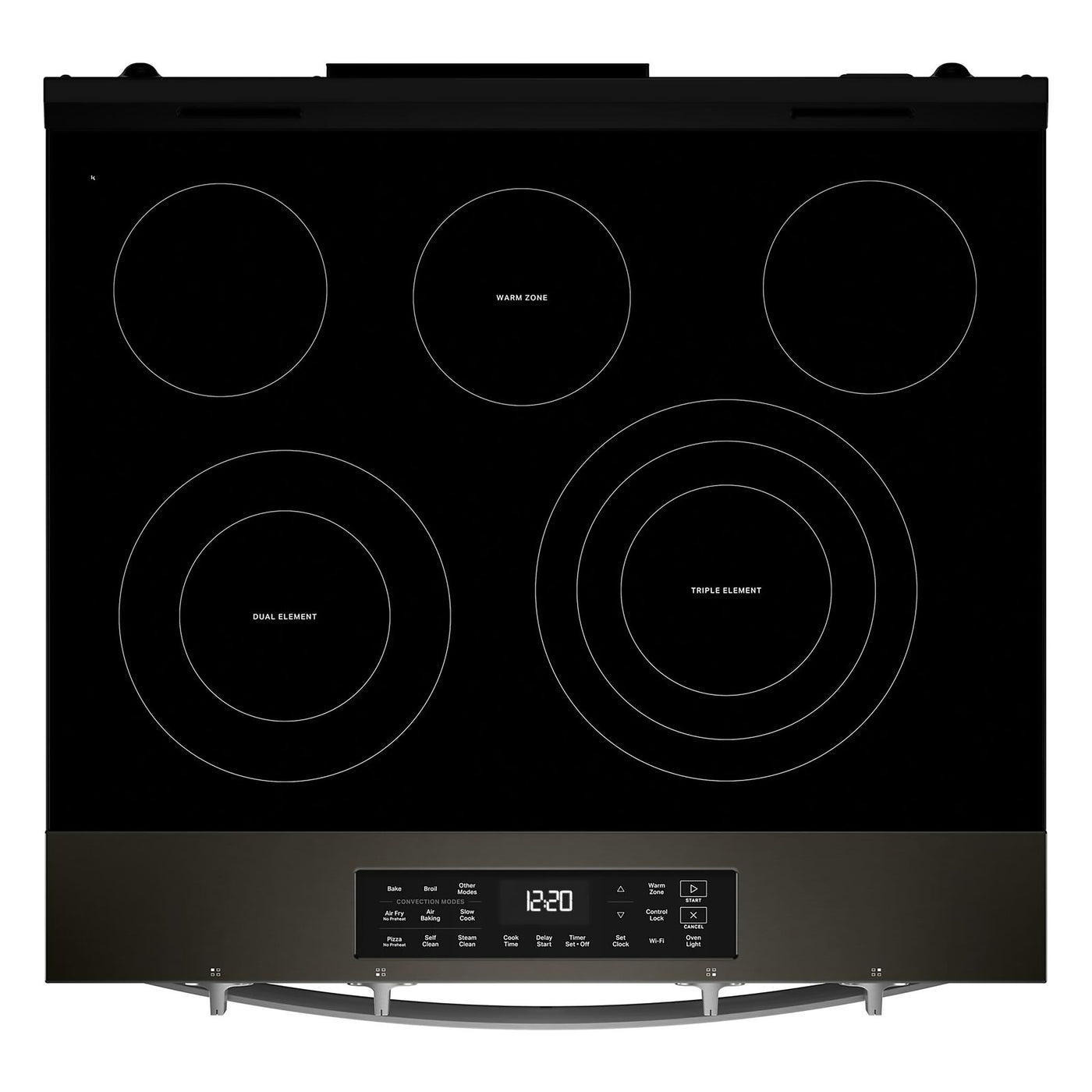 Whirlpool Black-on-Stainless Slide-In Electric Convection Range (5.3 cu.ft.) - YWSES5030SV