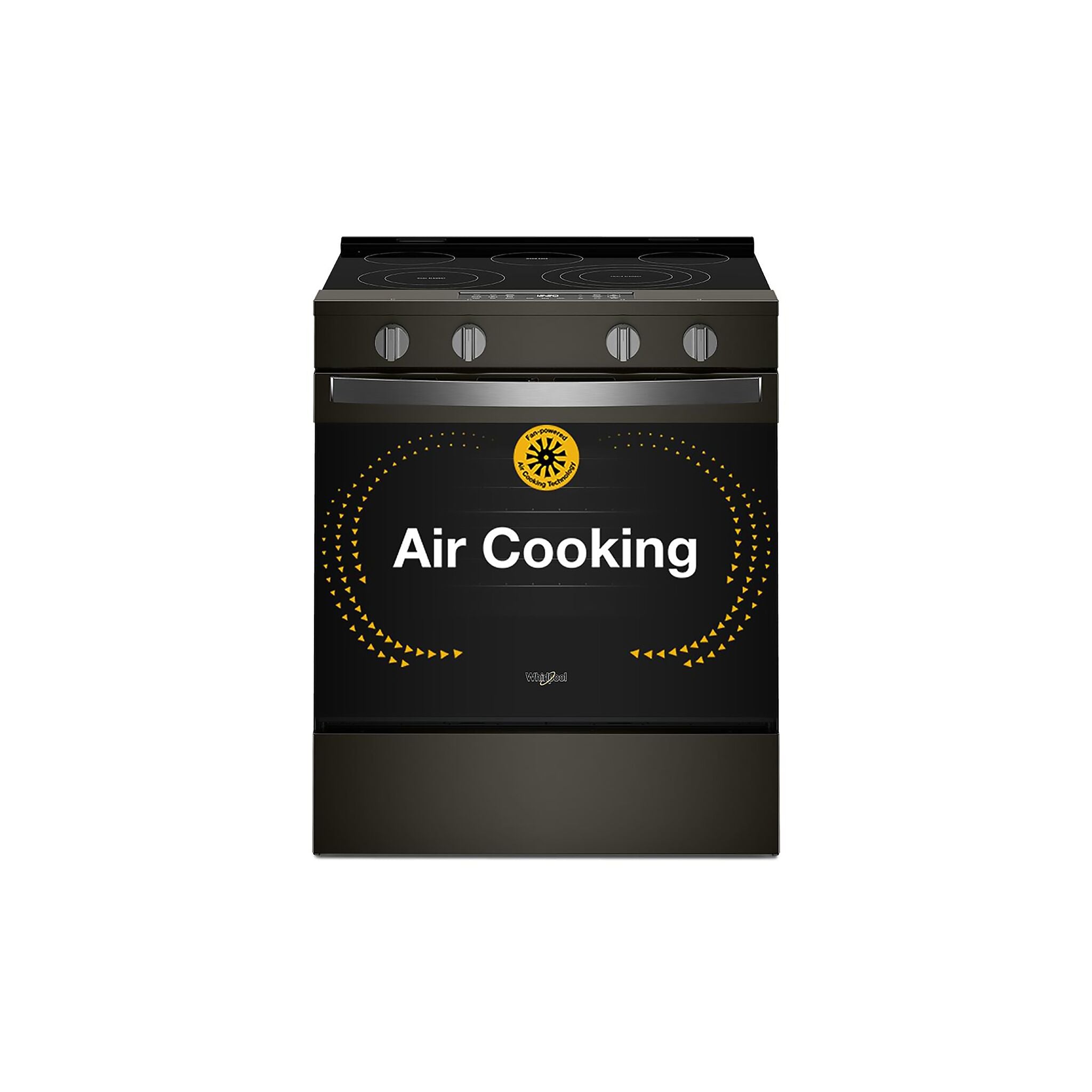Whirlpool Black-on-Stainless Slide-In Electric Convection Range (5.3 cu.ft.) - YWSES5030SV--
