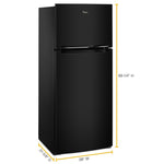 Whirlpool 28" 18 Cu. Ft. Black Top-Freezer Refrigerator - WRT518SZFB