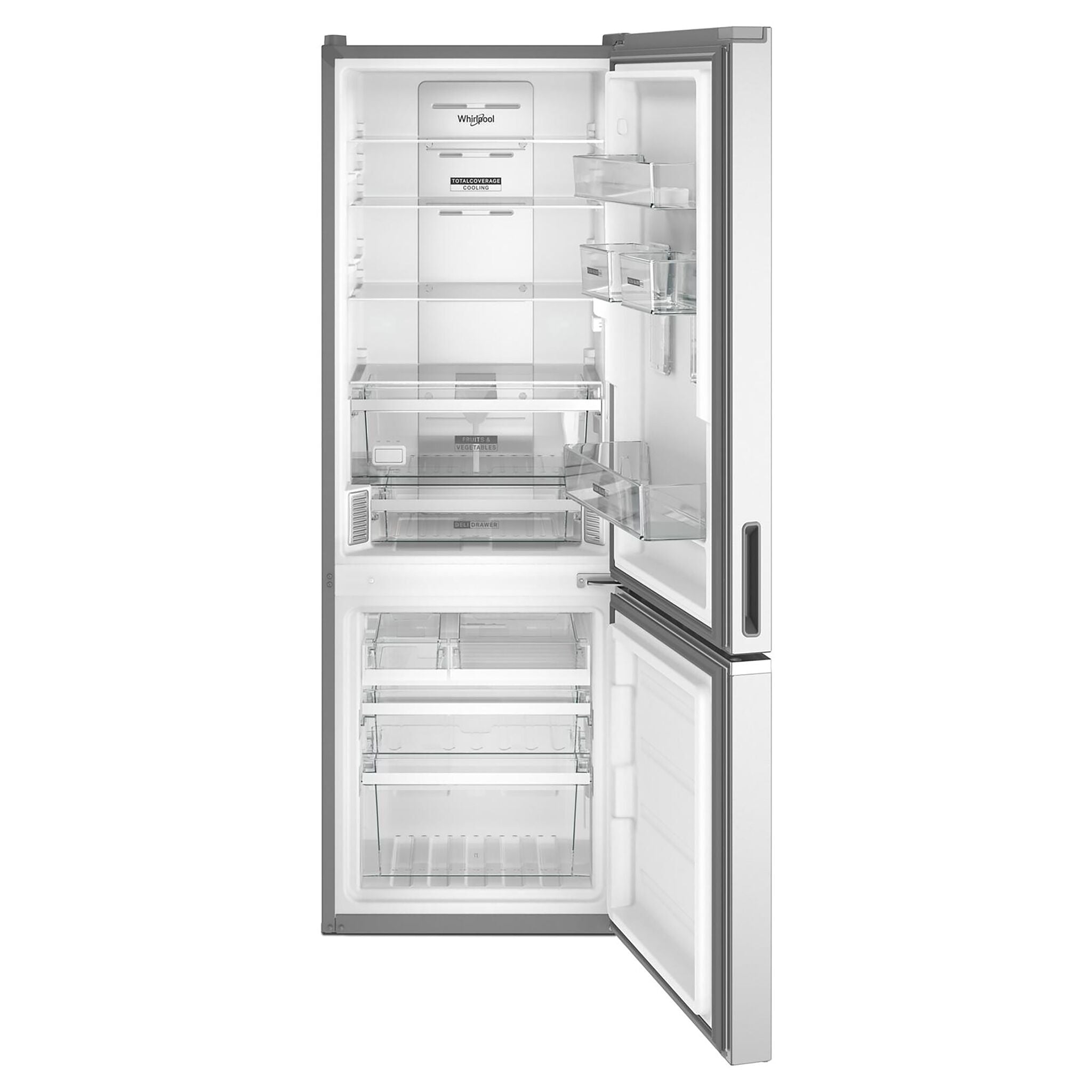 Whirlpool 24" 12.9 Cu. Ft. Stainless Steel Bottom-Freezer Refrigerator - WRB533CZJZ