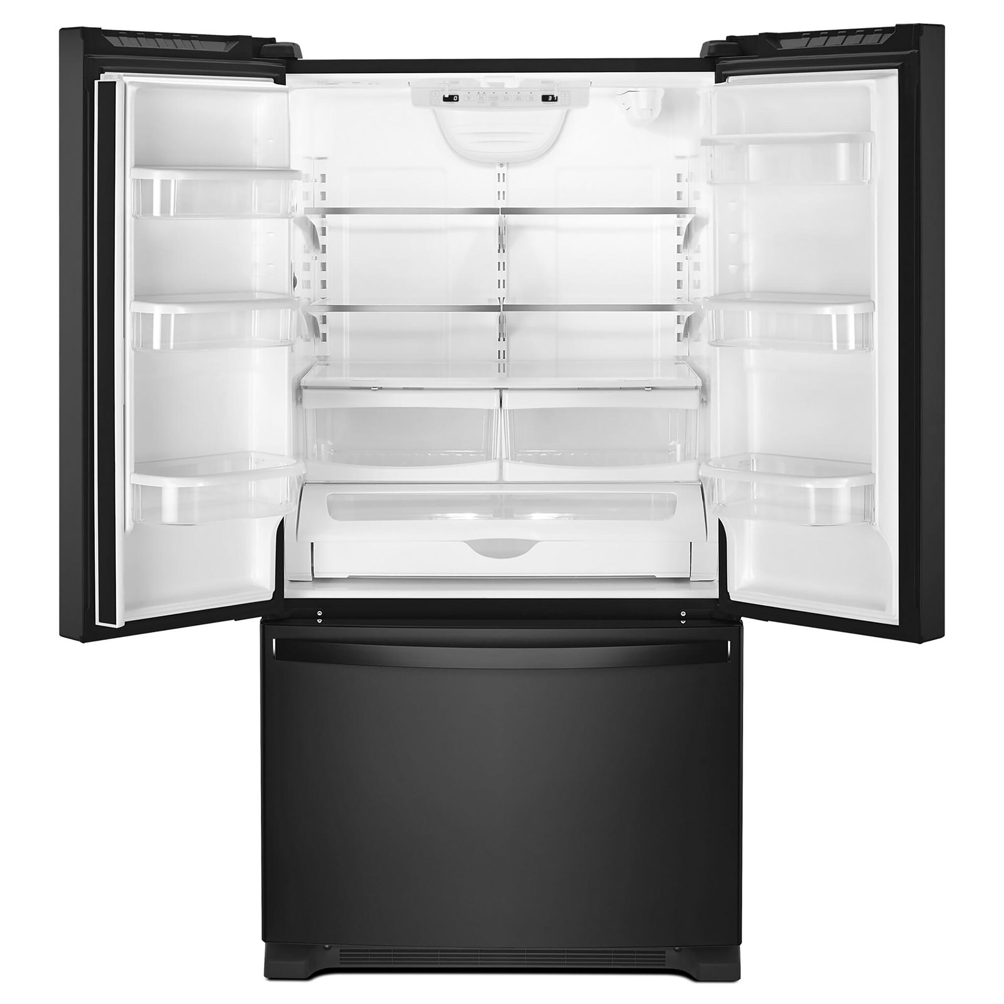 Whirlpool 32.75" 22 Cu. Ft. Black French Door Refrigerator - WRFF5333PB