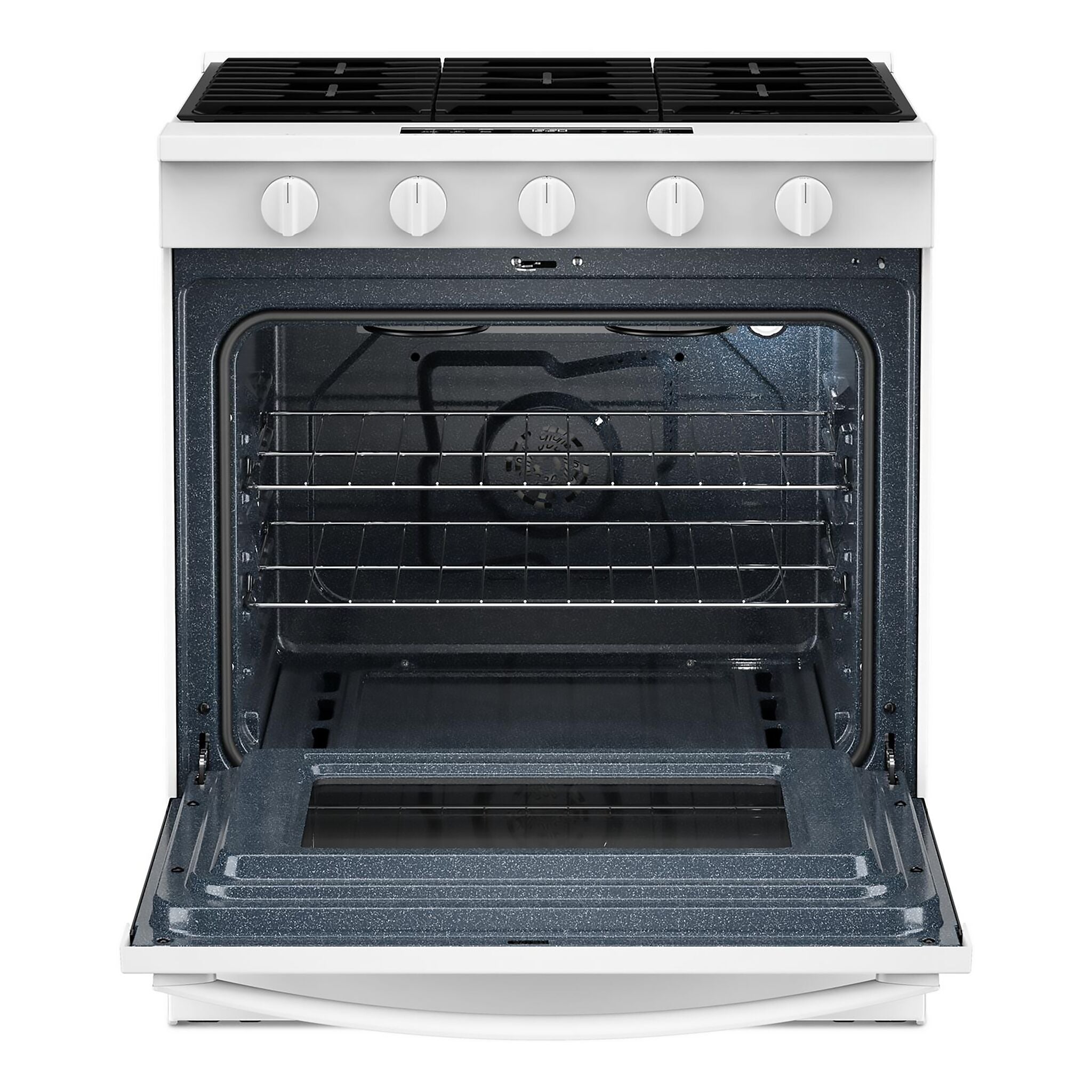Whirlpool White Slide-In Gas Convection Range (5 cu.ft.) - WSGS5030SW