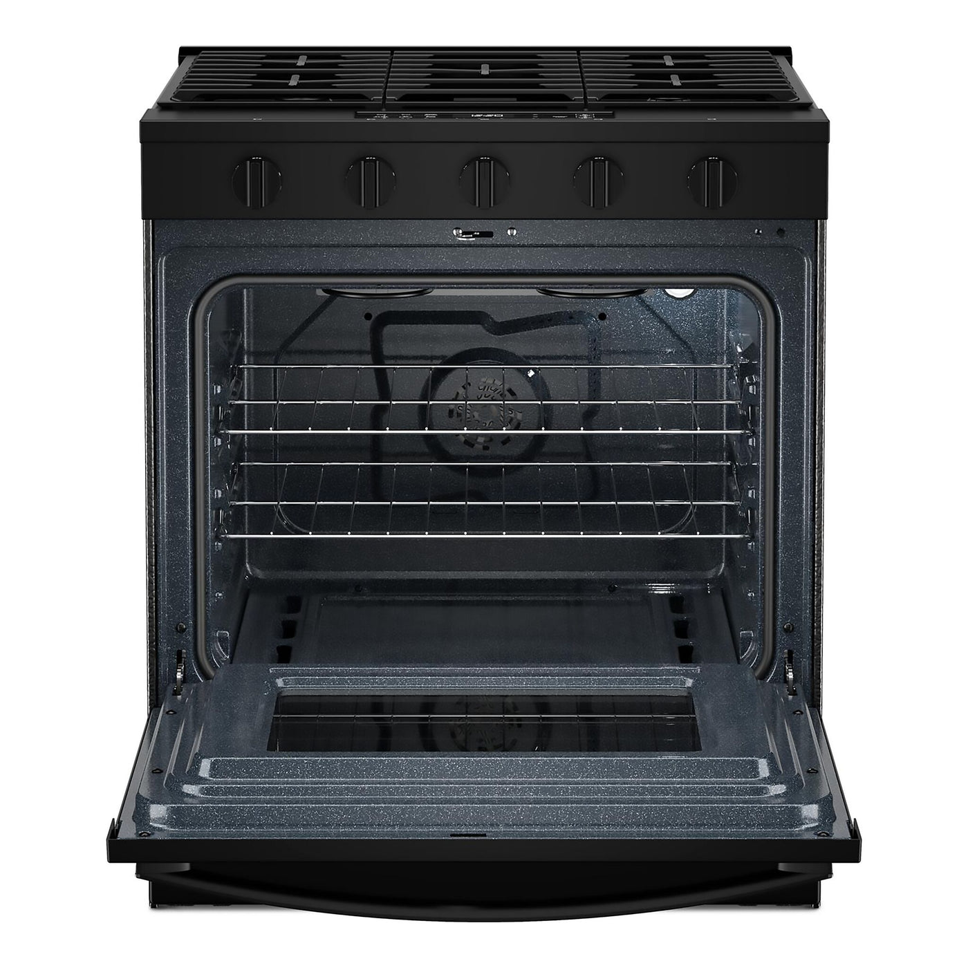Whirlpool Black Slide-In Gas Convection Range (5 cu.ft.) - WSGS5030SB