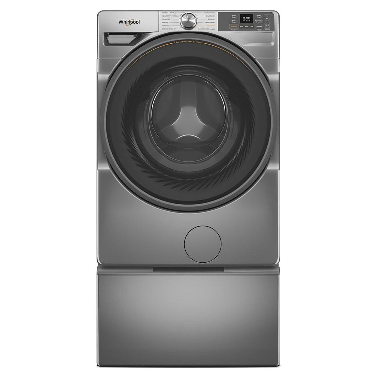 Whirlpool Radiant Silver Front-Load Washer with FreshFlow™ Vent System ...