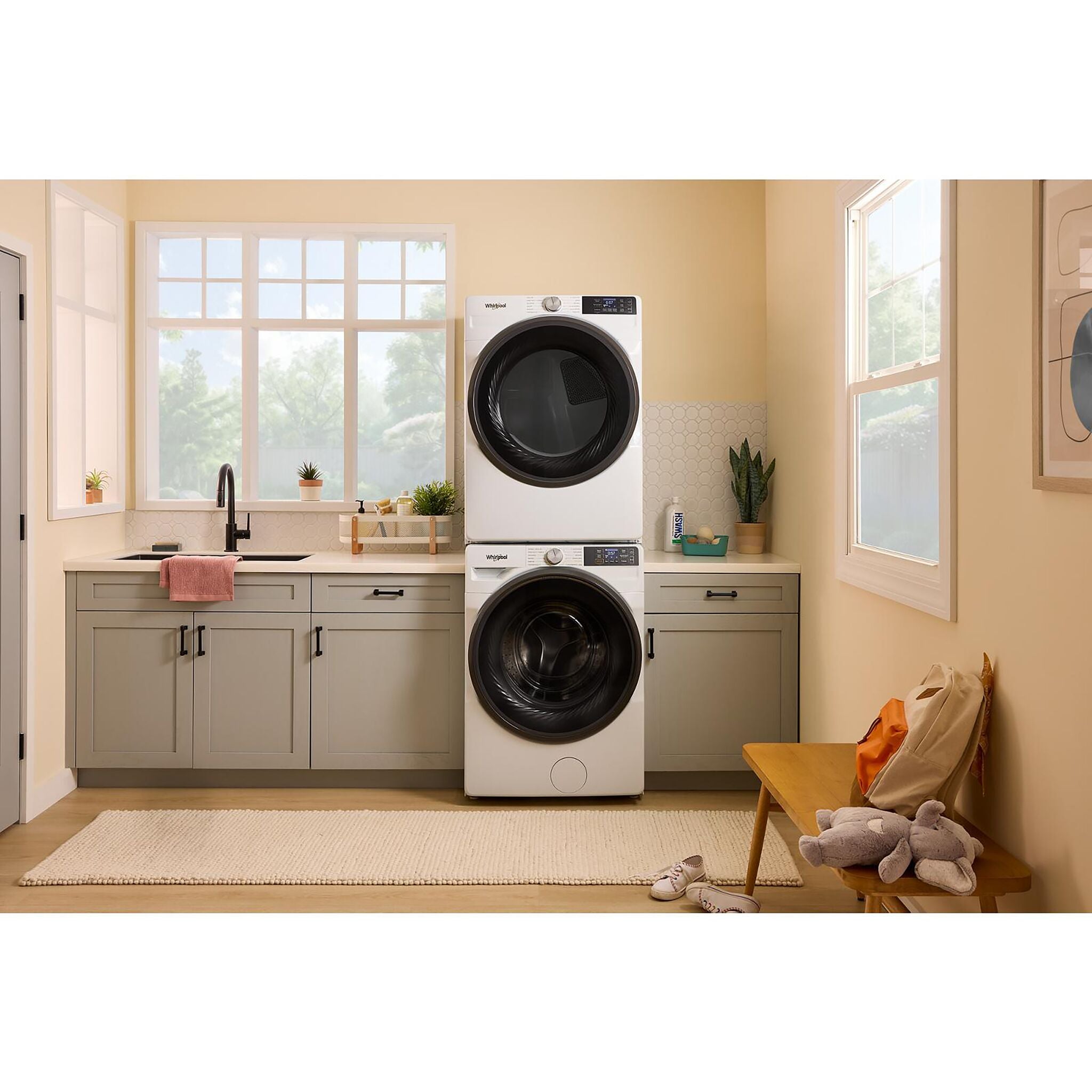 Whirlpool White Gas Dryer with Wrinkle Shield™ (7.4 Cu.Ft.) - WGD5720RW