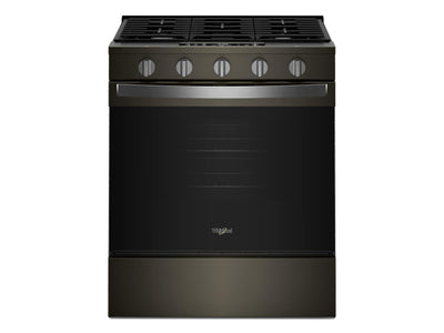 Whirlpool Black-on-Stainless Slide-In Gas Convection Range (5 cu.ft.) - WSGS5030SV