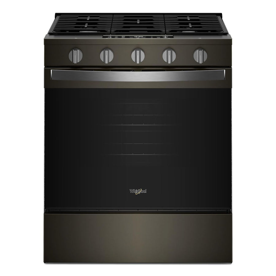 Whirlpool Black-on-Stainless Slide-In Gas Convection Range (5 cu.ft.) - WSGS5030SV