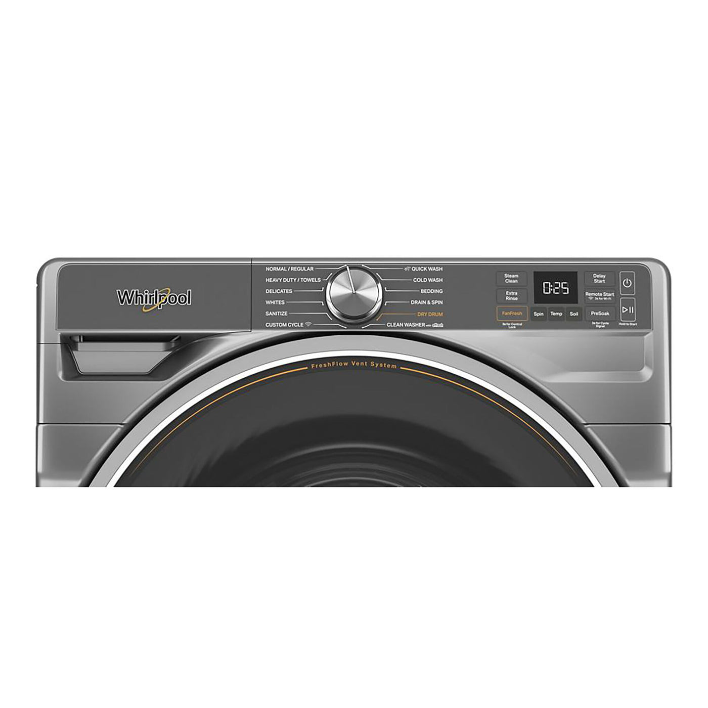 Whirlpool Radiant Silver Front-Load Washer with FreshFlow™ Vent System (5.8 Cu.Ft.) - WFW6720RR