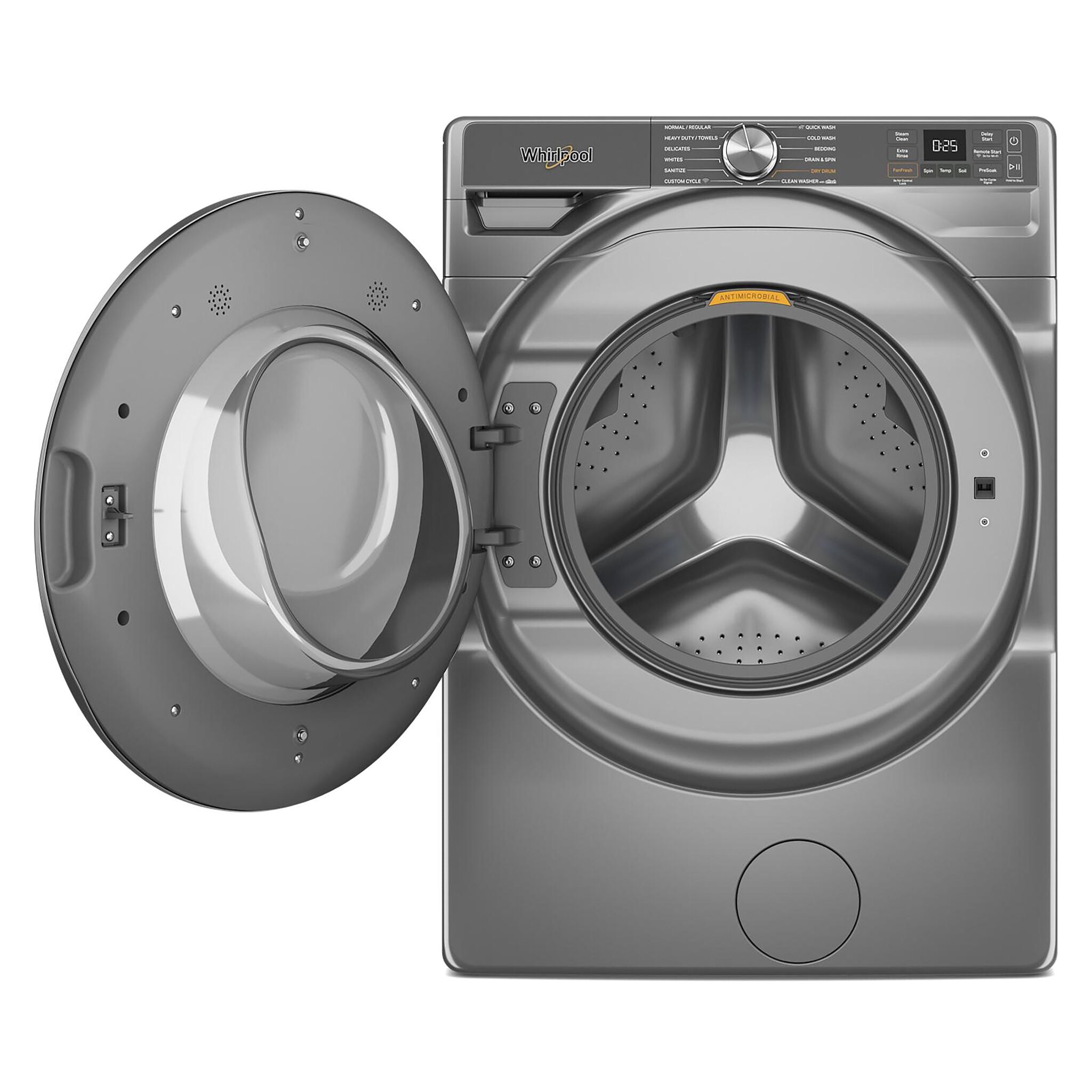 Whirlpool Radiant Silver Front-Load Washer with FreshFlow™ Vent
