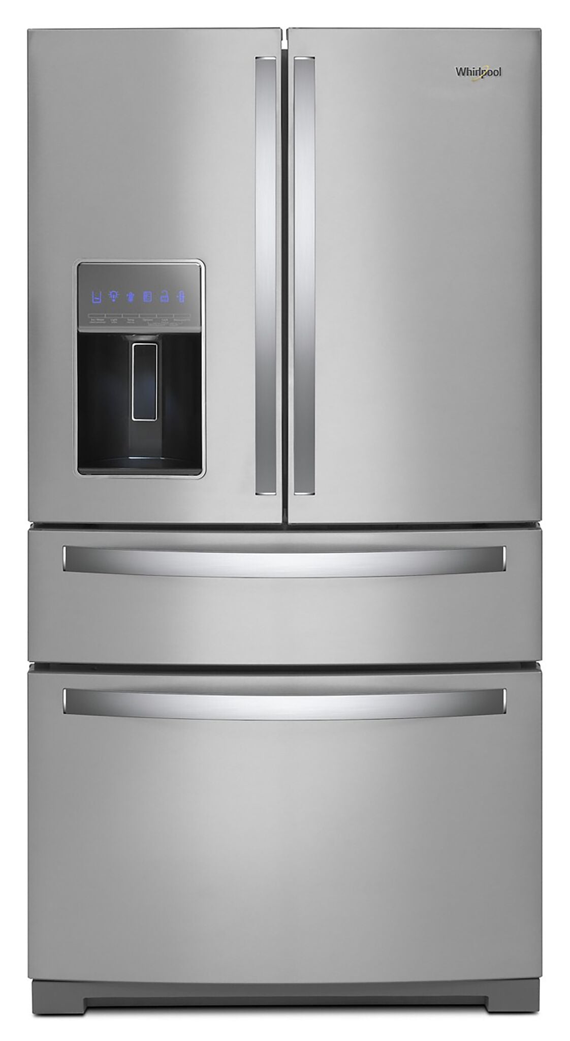 Whirlpool 35.75" 26 Cu. Ft. Fingerprint Resistant Stainless Steel 4-Door French Door Refrigerator - WRMF7736PZ