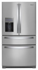 Whirlpool 35.75" 26 Cu. Ft. Fingerprint Resistant Stainless Steel 4-Door French Door Refrigerator - WRMF7736PZ