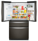 Whirlpool 33" 26.2 Cu. Ft. Black Stainless French Door Refrigerator - WRMF7736PV