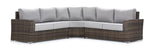 Whispering Pine 3 - Piece Outdoor Sectional - Dark Grey
