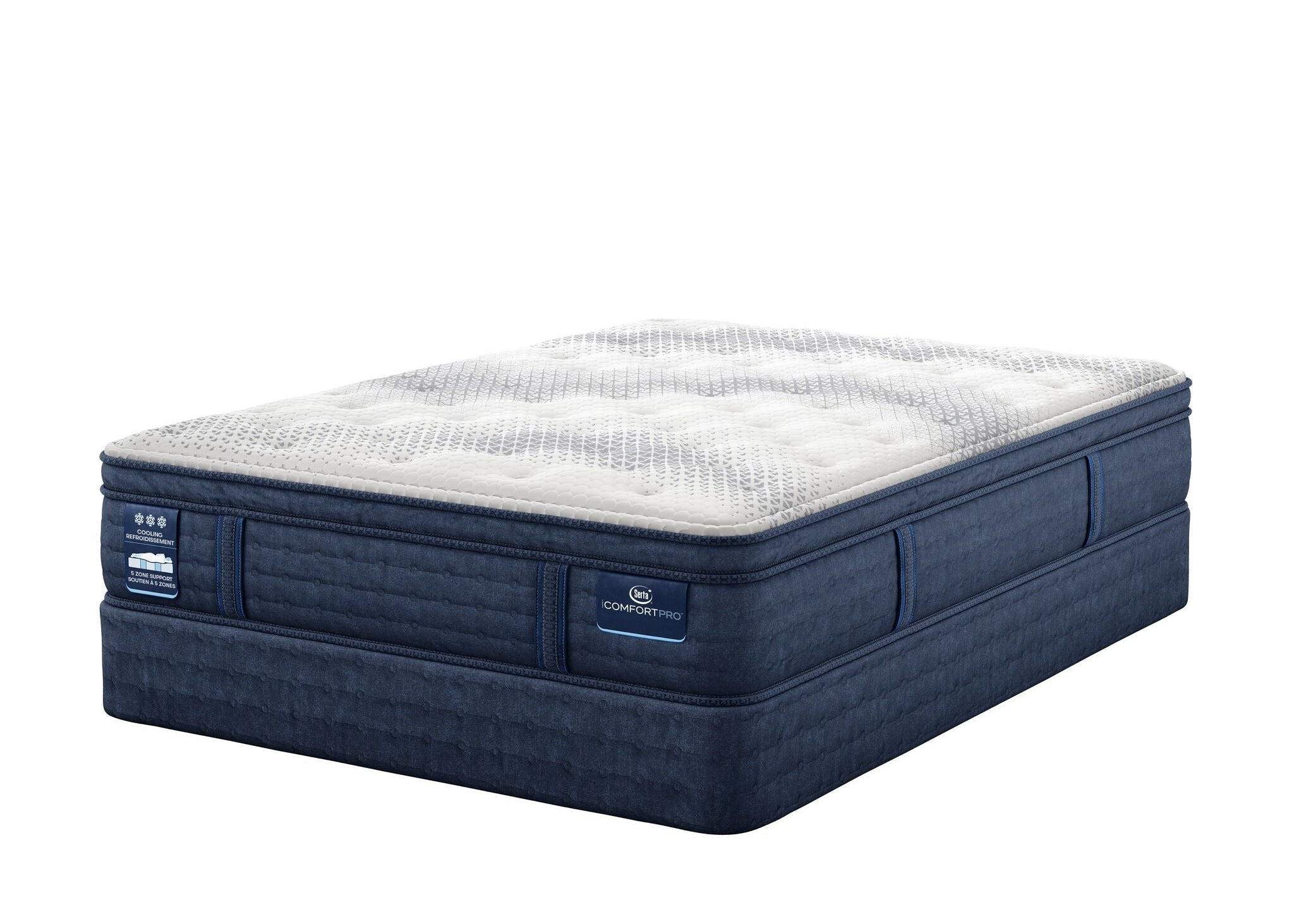 Serta iComfort PRO Whitby Plush Queen Mattress and Split Boxspring Set