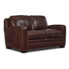 Wilmington Leather Loveseat - Dark Brown