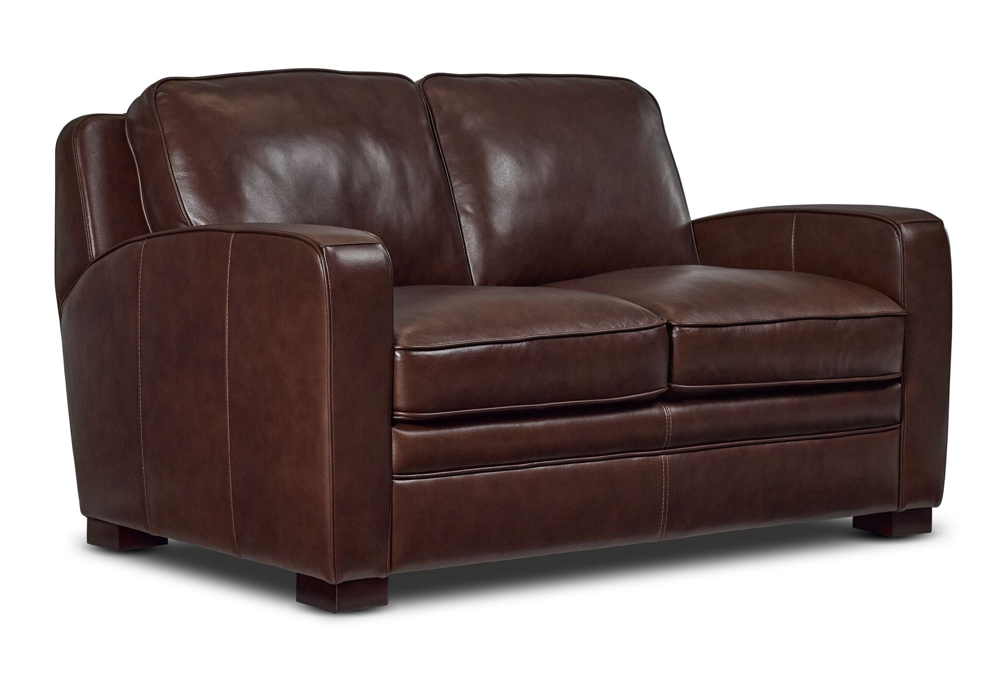 Wilmington Leather Sofa, Loveseat and Chair Set - Dark Brown