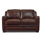 Wilmington Leather Loveseat - Dark Brown