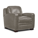 Wilmington Leather Sofa, Loveseat and Chair Set - Light Grey