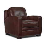 Wilmington Leather Sofa, Loveseat and Chair Set - Dark Brown