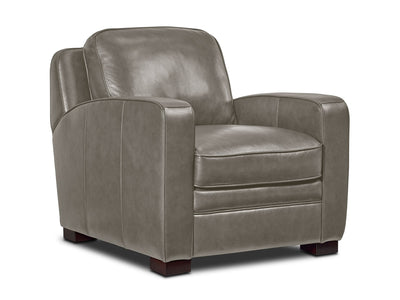 Wilmington Leather Chair - Light Grey