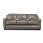 Wilmington Leather Sofa - Light Grey