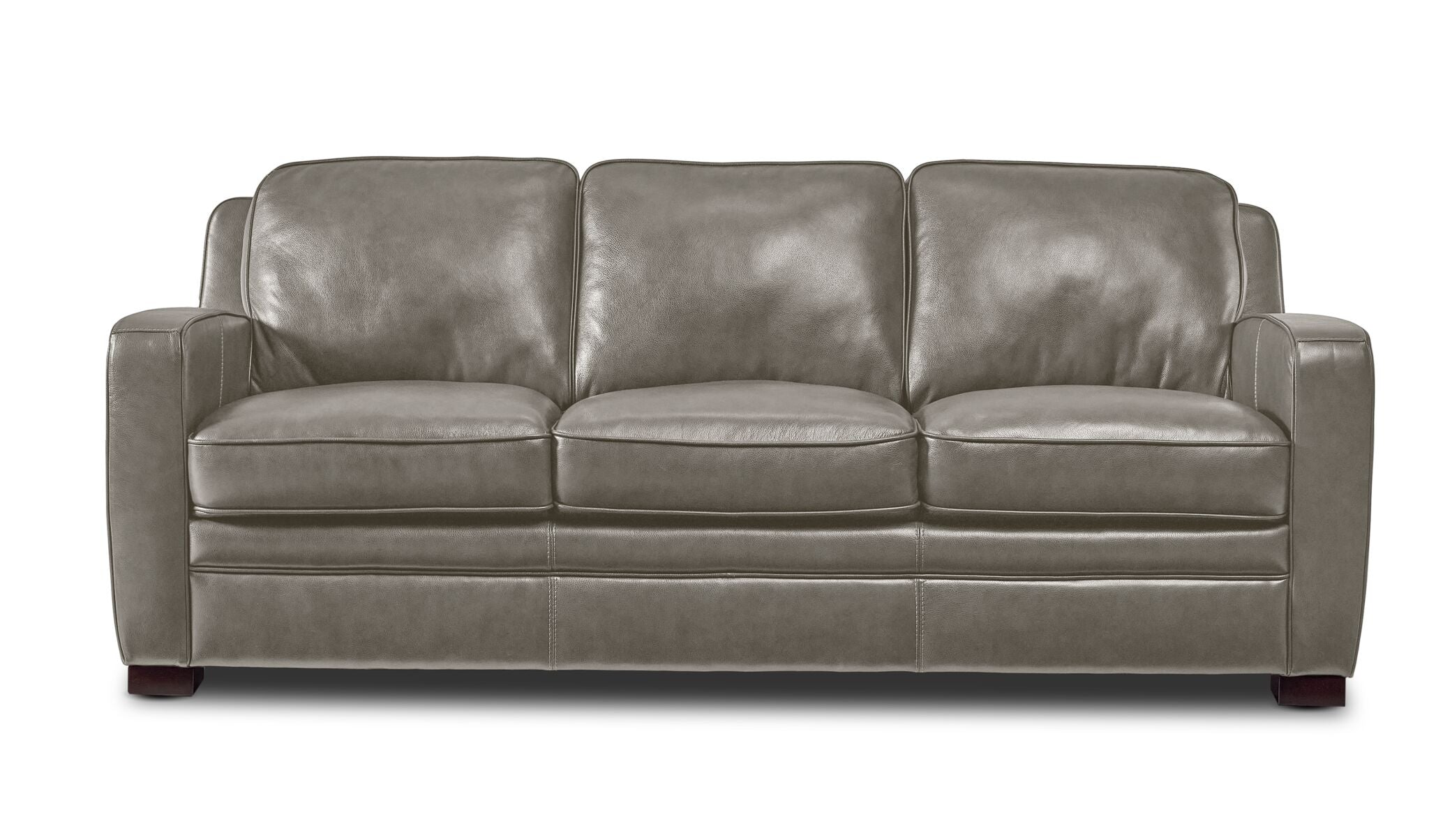 Wilmington Leather Sofa - Light Grey