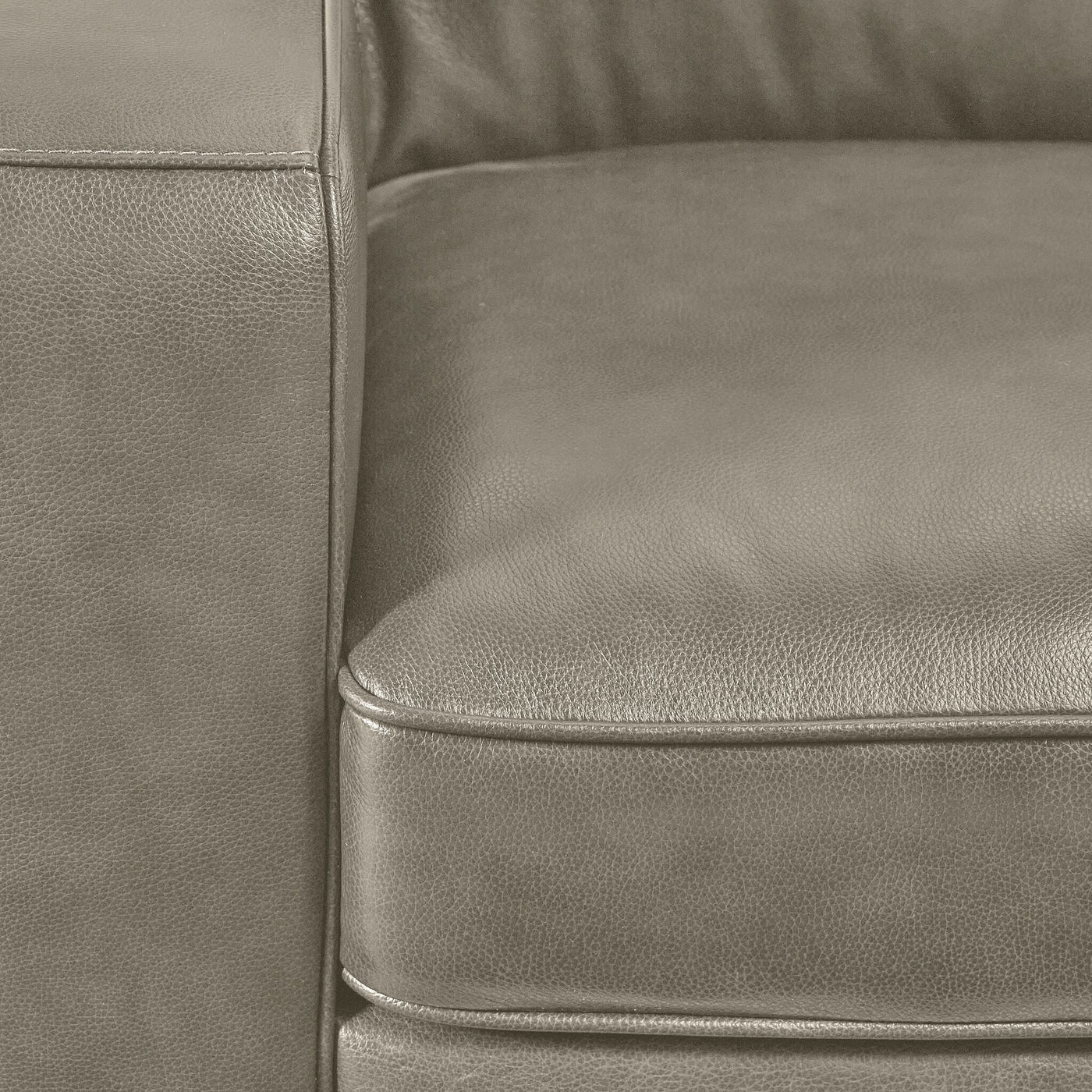 Wilmington Leather Sofa, Loveseat and Chair Set - Light Grey