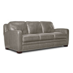 Wilmington Leather Sofa, Loveseat and Chair Set - Light Grey