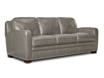 Wilmington Leather Sofa - Light Grey
