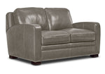Wilmington Leather Sofa, Loveseat and Chair Set - Light Grey