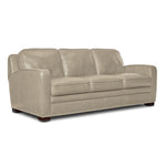 Wilmington Leather Sofa, Loveseat and Chair Set - Ivory