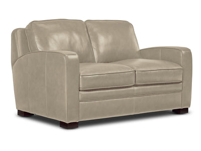 Wilmington Leather Loveseat - Ivory