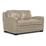 Wilmington Leather Sofa, Loveseat and Chair Set - Ivory