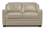 Wilmington Leather Loveseat - Ivory