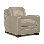 Wilmington Leather Sofa, Loveseat and Chair Set - Ivory
