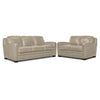 Wilmington Leather Sofa and Loveseat Set - Ivory