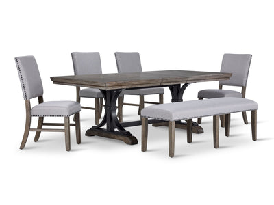 Yorkshire 6 - Piece Extendable Dining set - Warm Grey