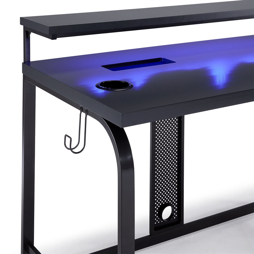 Zander II Gaming Computer Desk Grey Leon's