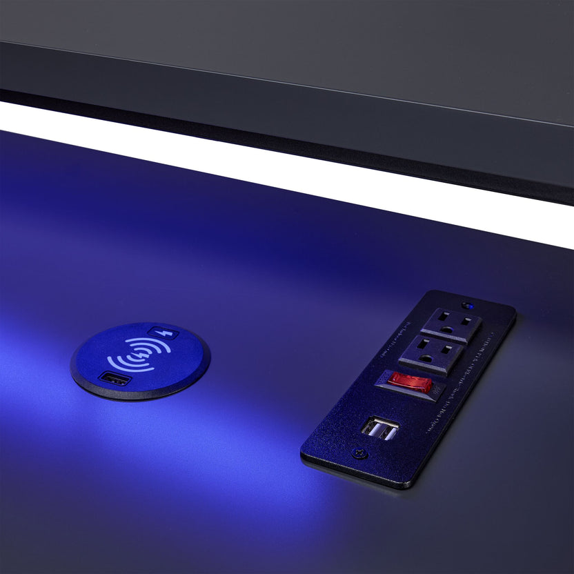 Zander II Gaming Computer Desk Grey Leon's