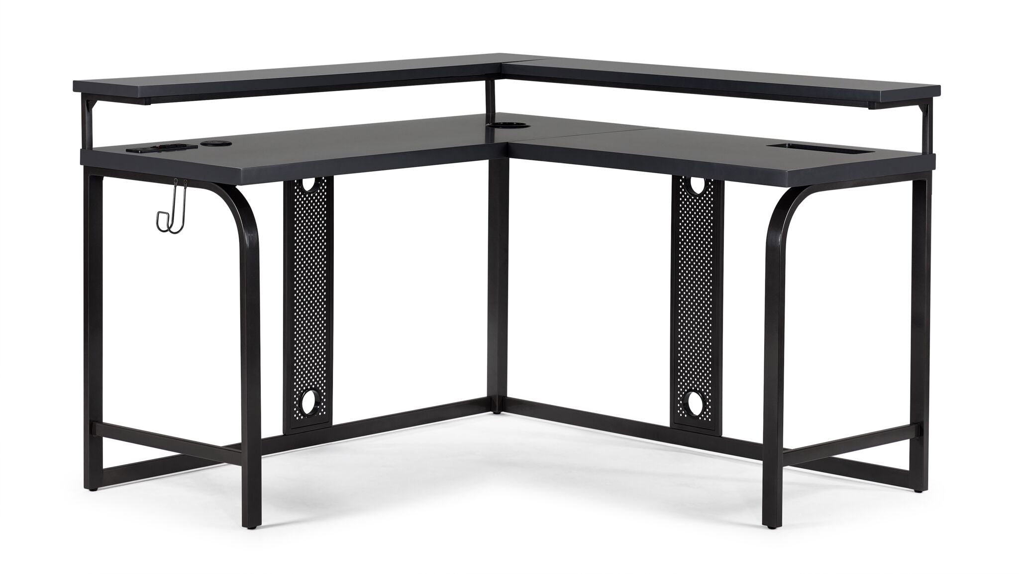 Zander II L-Shaped Gaming Computer Desk - Grey