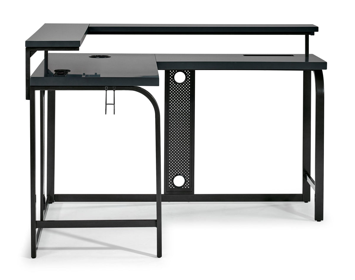 Zander II LShaped Gaming Computer Desk Grey Leon's