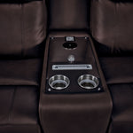 In Harmony - Zeppelin Power Reclining Sofa and Loveseat Set - Brown