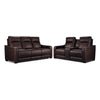 In Harmony - Zeppelin Power Reclining Sofa and Loveseat Set - Brown