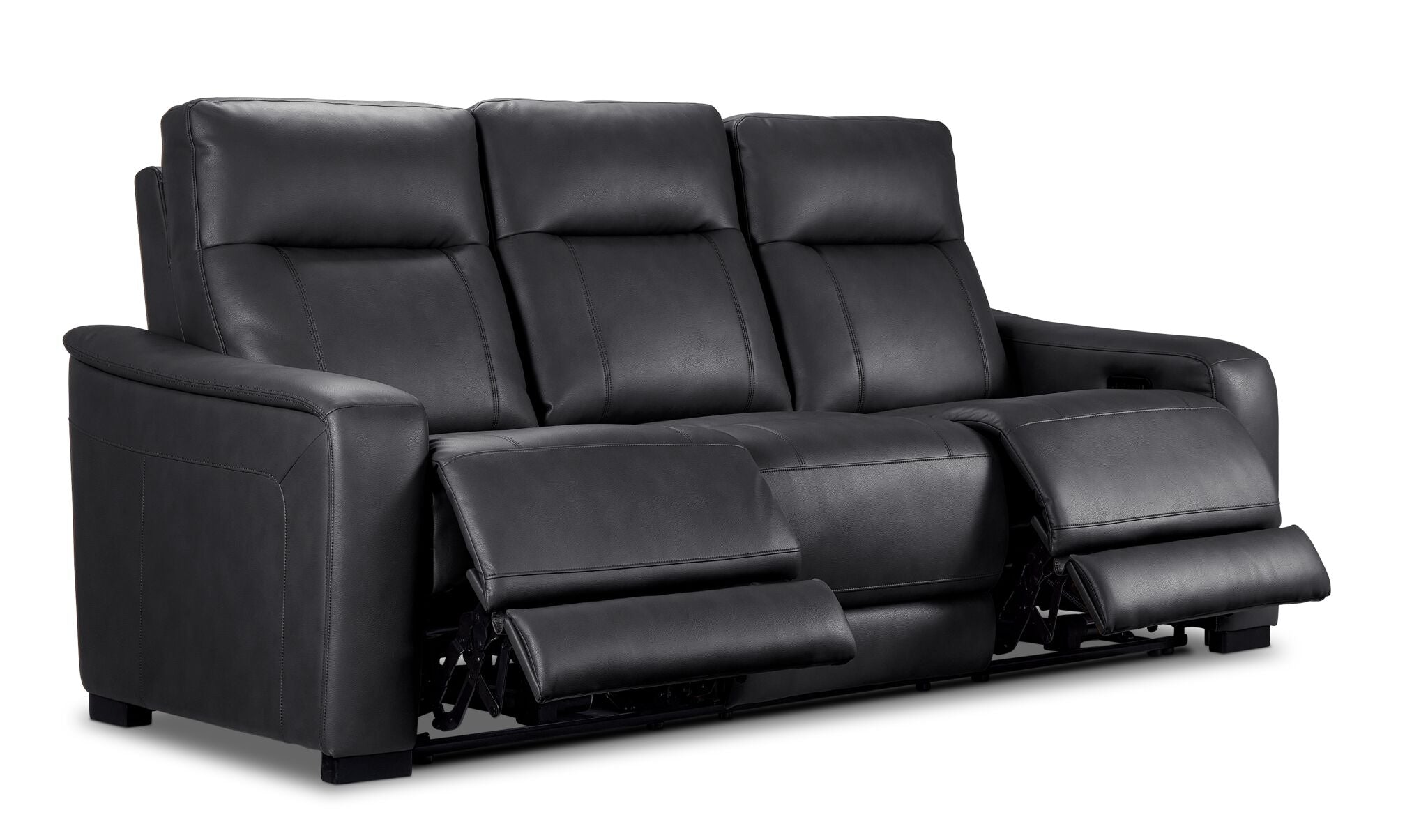 In Harmony - Zeppelin Power Reclining Sofa and Recliner Set- Dark Grey