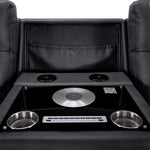 In Harmony - Zeppelin Power Reclining Sofa and Loveseat Set - Dark Grey